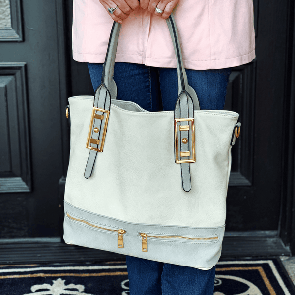 The Harlow Tote-Ostrich Embossing - Crystal Crane, Inc