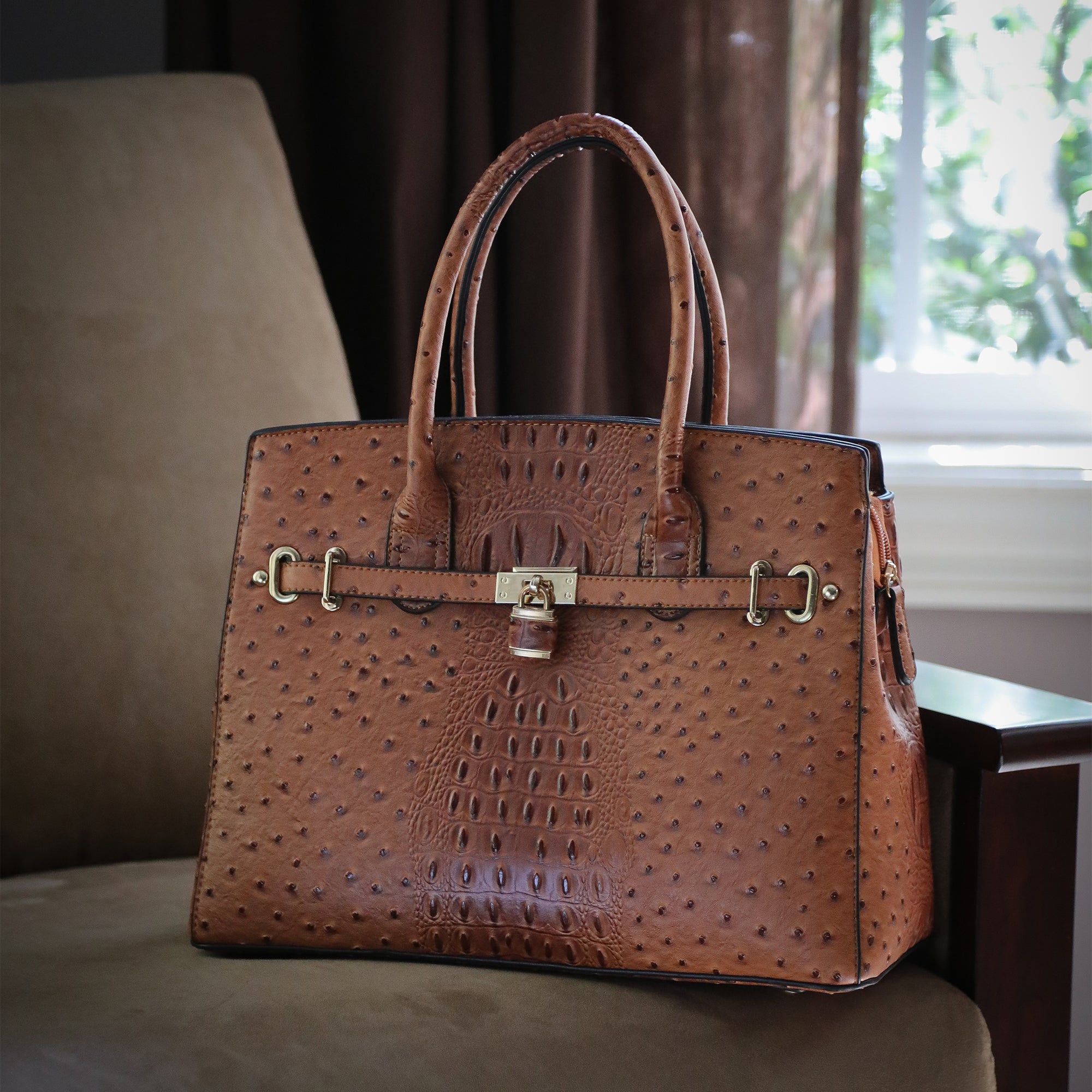 Ostrich Leather Bag 